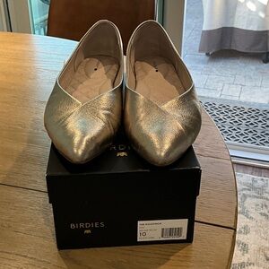 Birdies Metallic Gold Loafers